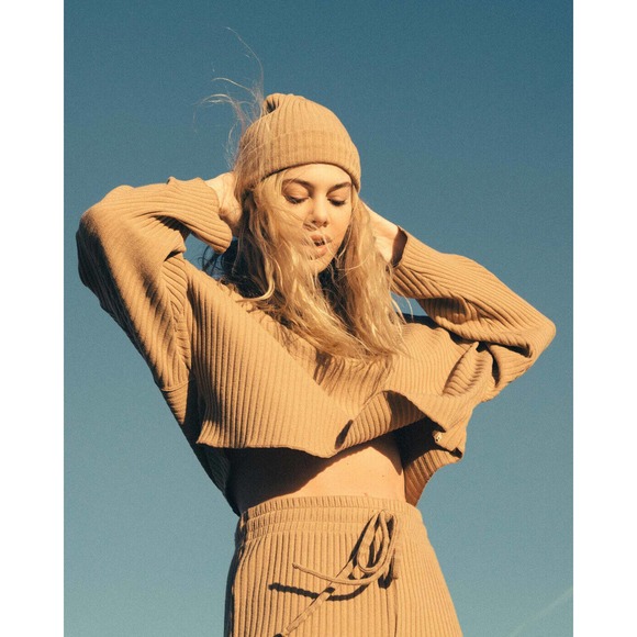 Billabong Women's Keep Loungin Rib Knit Relaxed Long Sleeve Shirt Top in X-Large - Picture 5 of 5